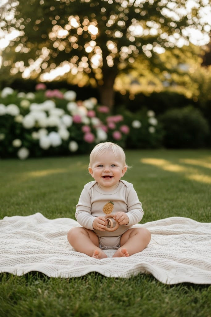 Pineapple Long Sleeve Bodysuit Honey and Hive