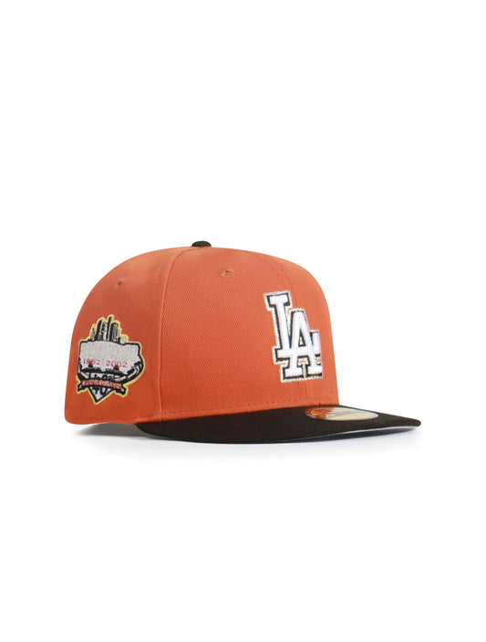 New Era 5950 Dodgers Stadium Hat - Orange Denim Exchange
