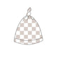 Nude Checker (ribbed) - Top-knot hat Blush Lotus