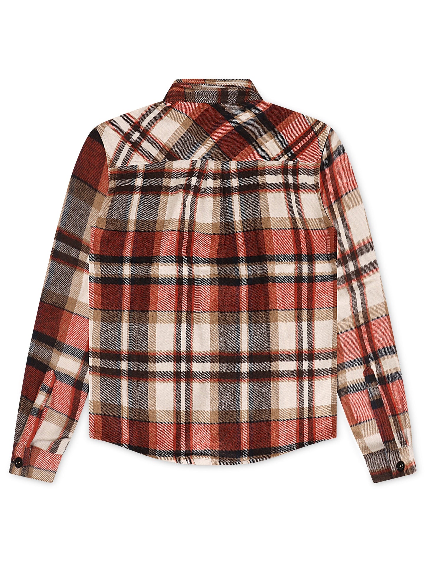 Silent Chapters Motive Flannel - Orange Multi Denim Exchange