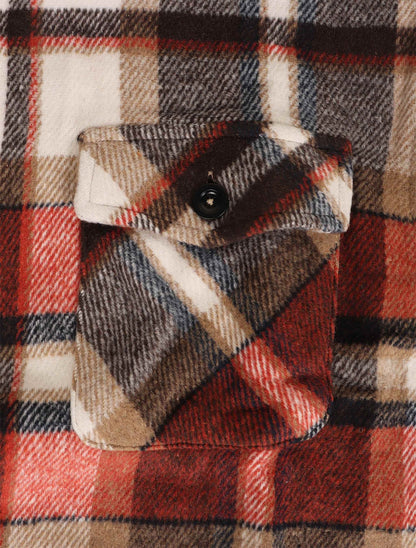 Silent Chapters Motive Flannel - Orange Multi Denim Exchange