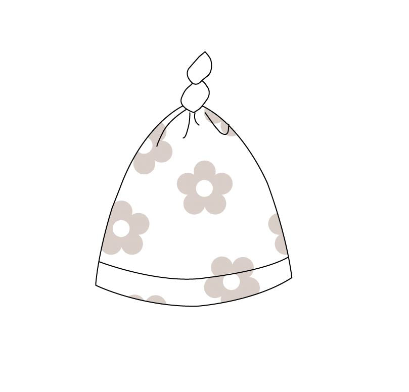 Maisy (ribbed) - Top-knot hat Blush Lotus