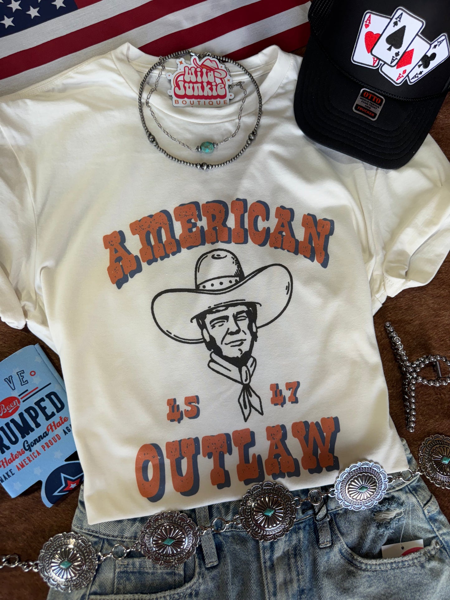 Trump American Outlaw Graphic Tee Wild Junkie