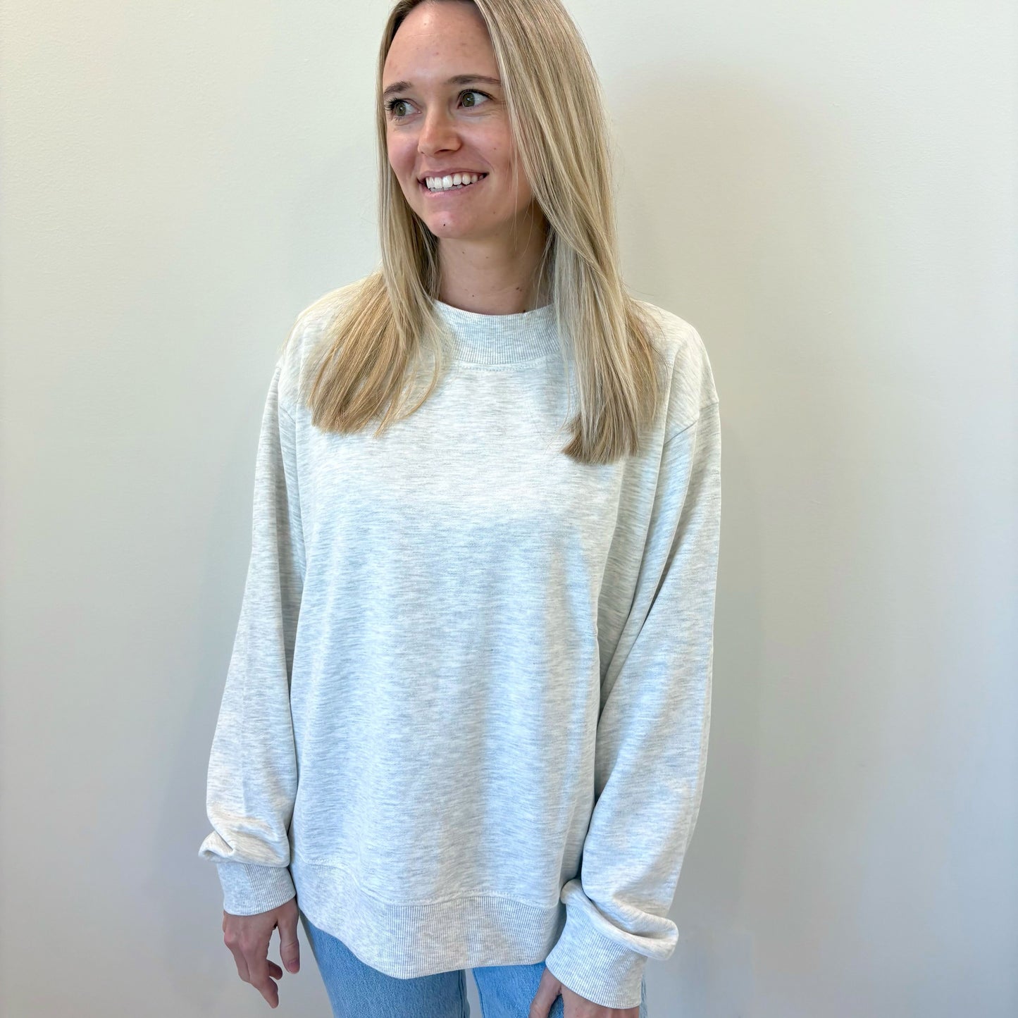Ash Oversized French Terry Mockneck Ivy + Cloth