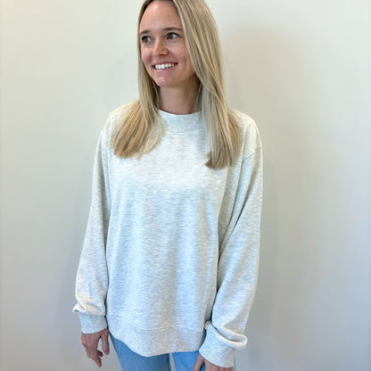 Ash Oversized French Terry Mockneck Ivy + Cloth
