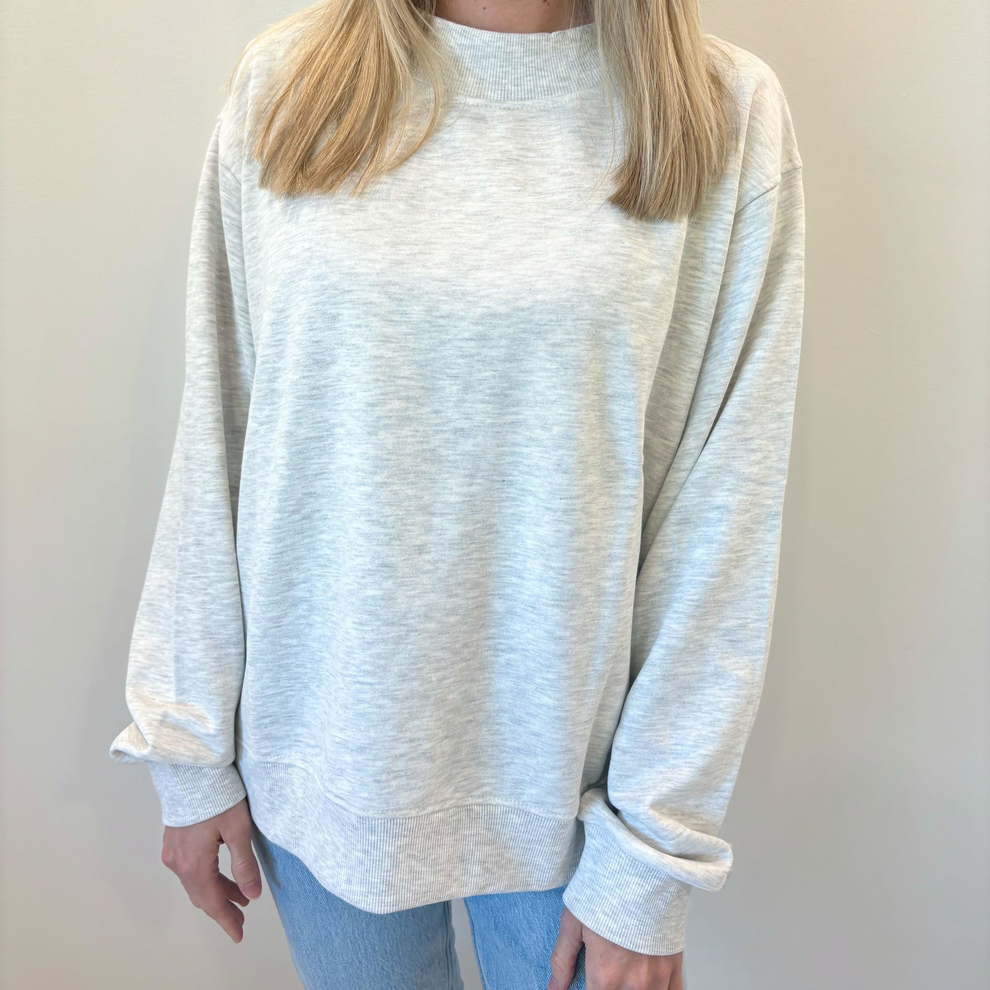Ash Oversized French Terry Mockneck Ivy + Cloth