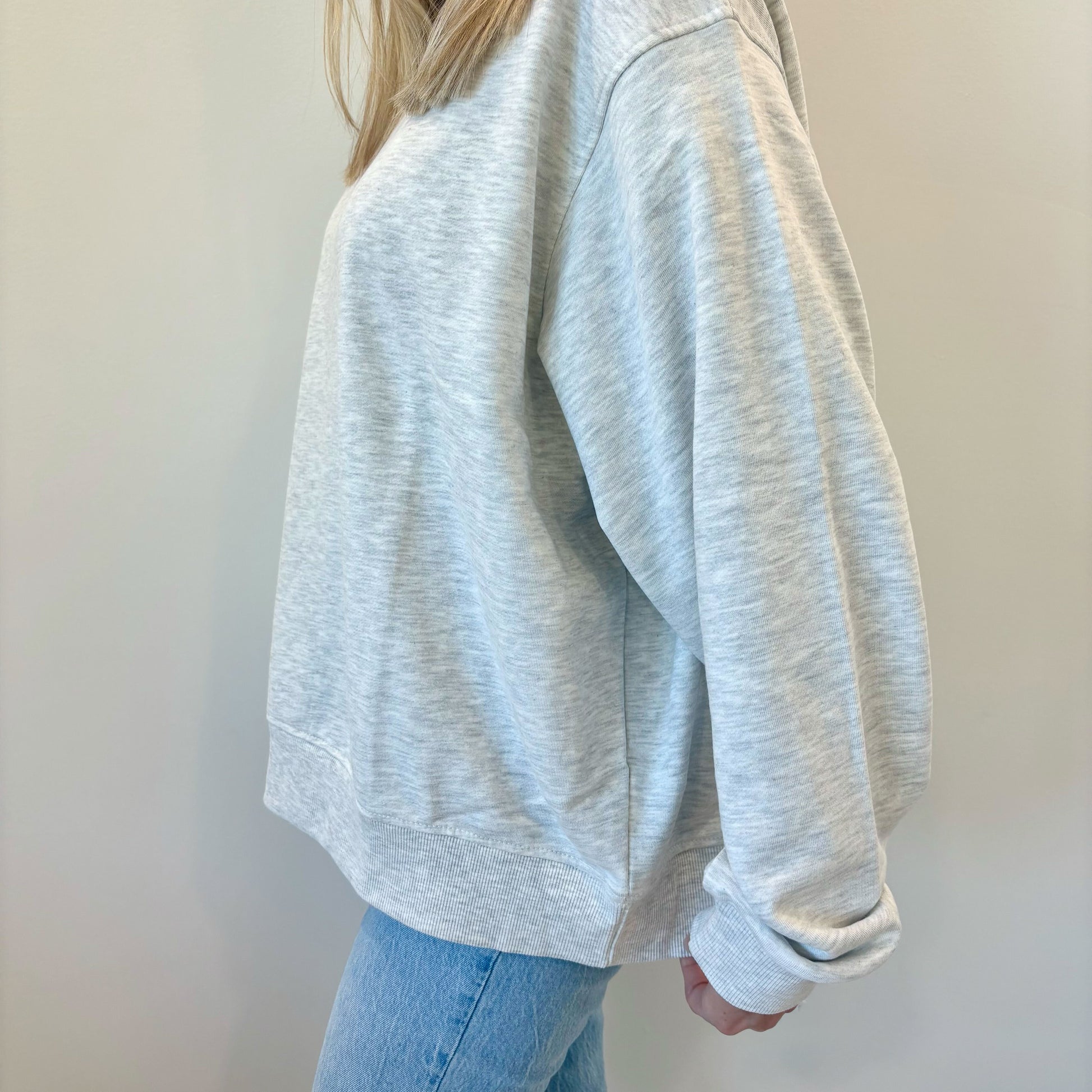Ash Oversized French Terry Mockneck Ivy + Cloth