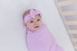(SOLID, ribbed) Saltwater Princess - Swaddle Set Blush Lotus