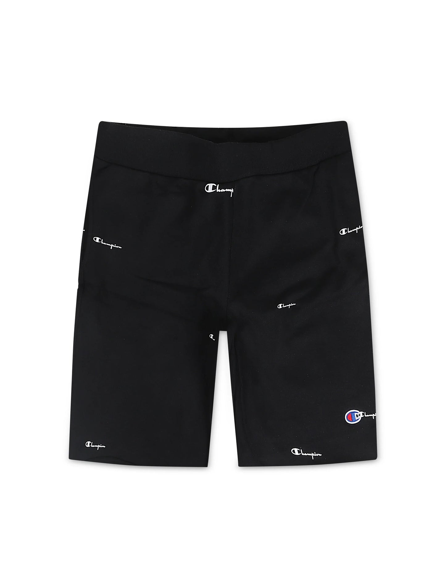 Champion Logo Spead Shorts - Black Denim Exchange