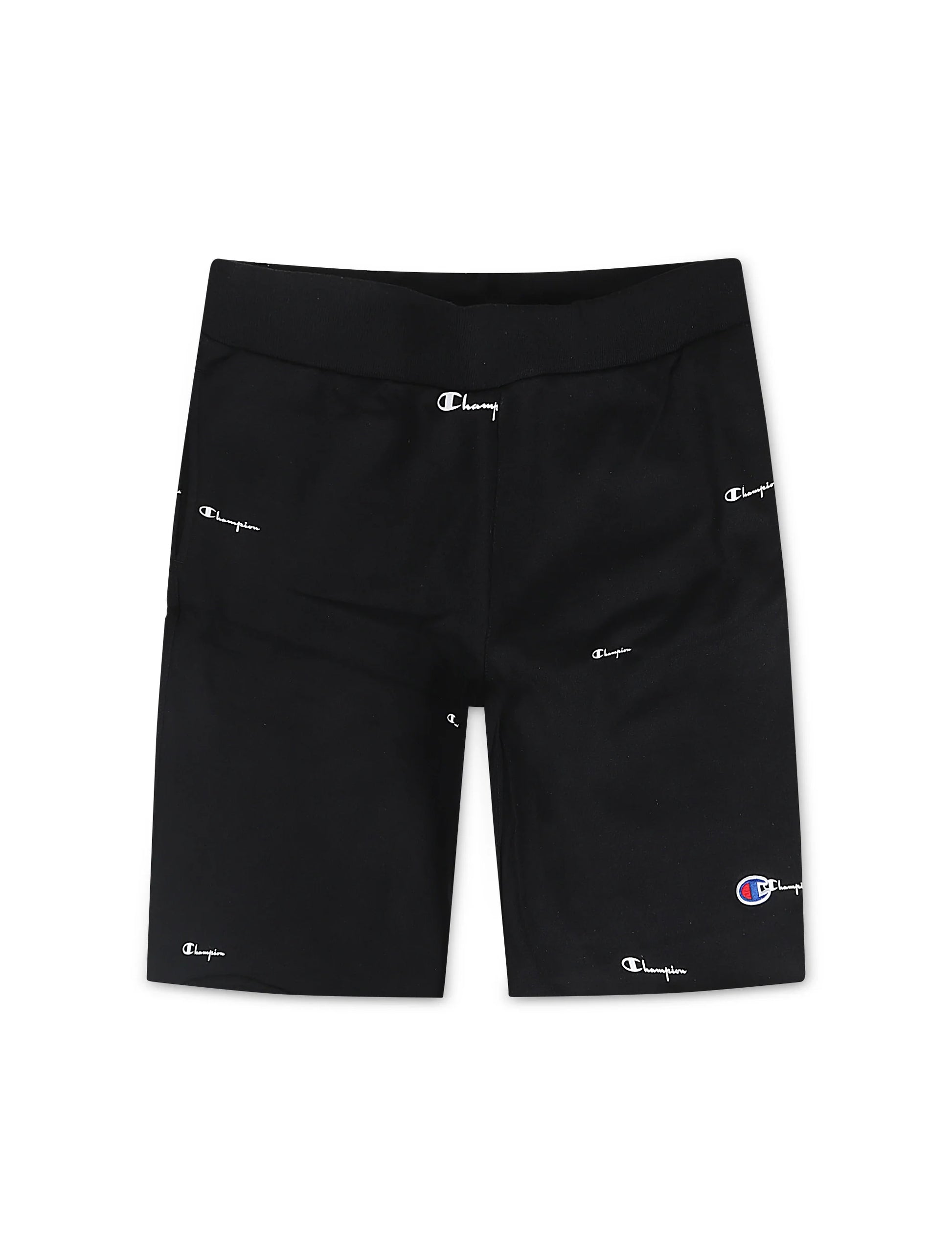 Champion Logo Spead Shorts - Black Denim Exchange