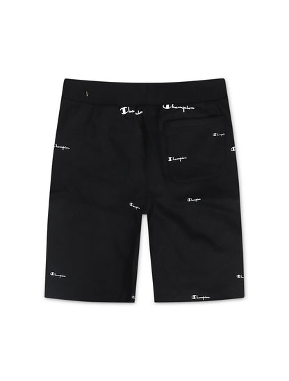 Champion Logo Spead Shorts - Black Denim Exchange