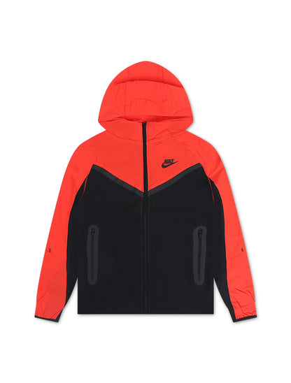 Nike Boys Tech Fleece Hoodie - Black/Light Crimson Denim Exchange