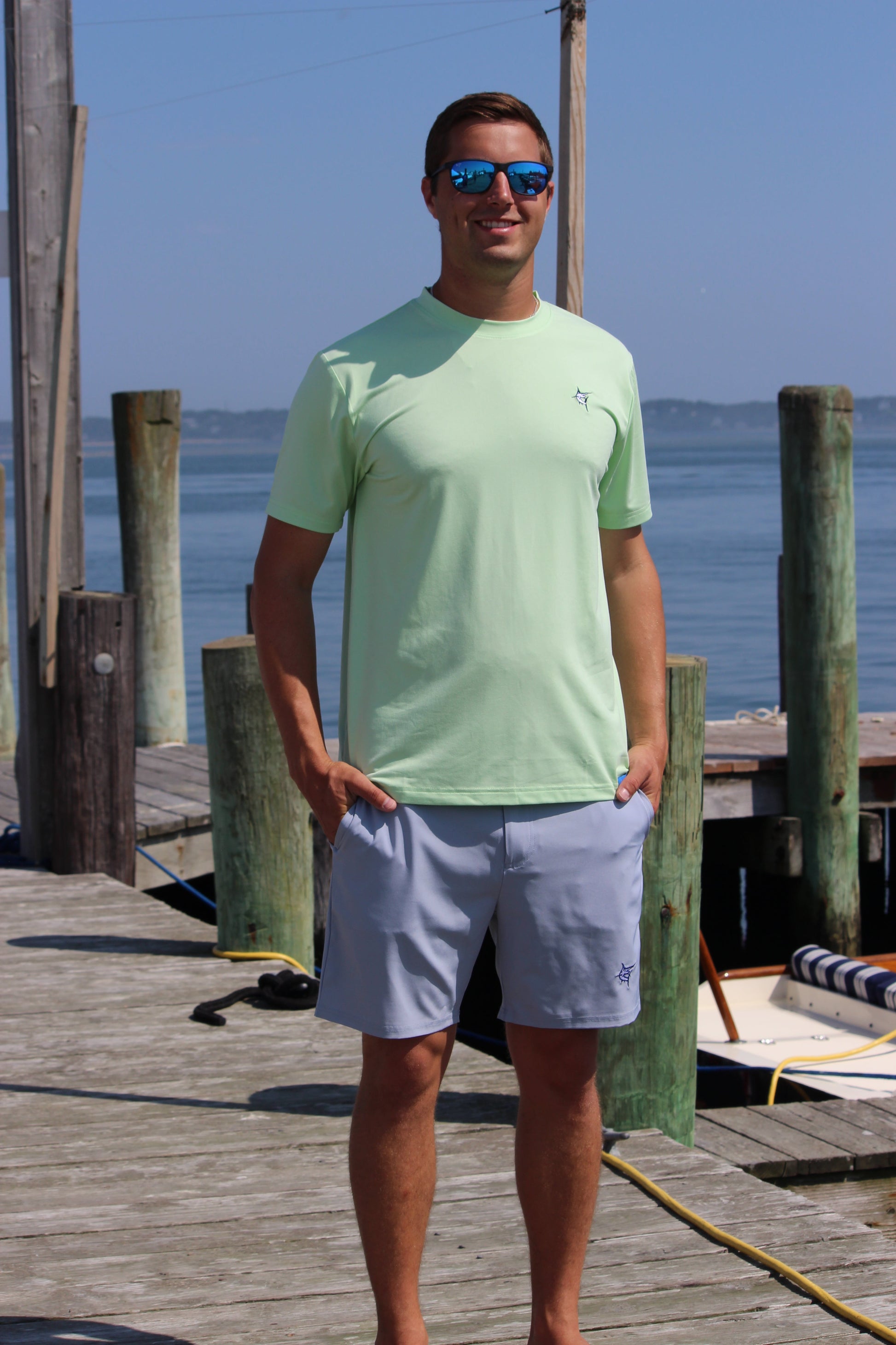 Dockside Performance Tee White Water Life