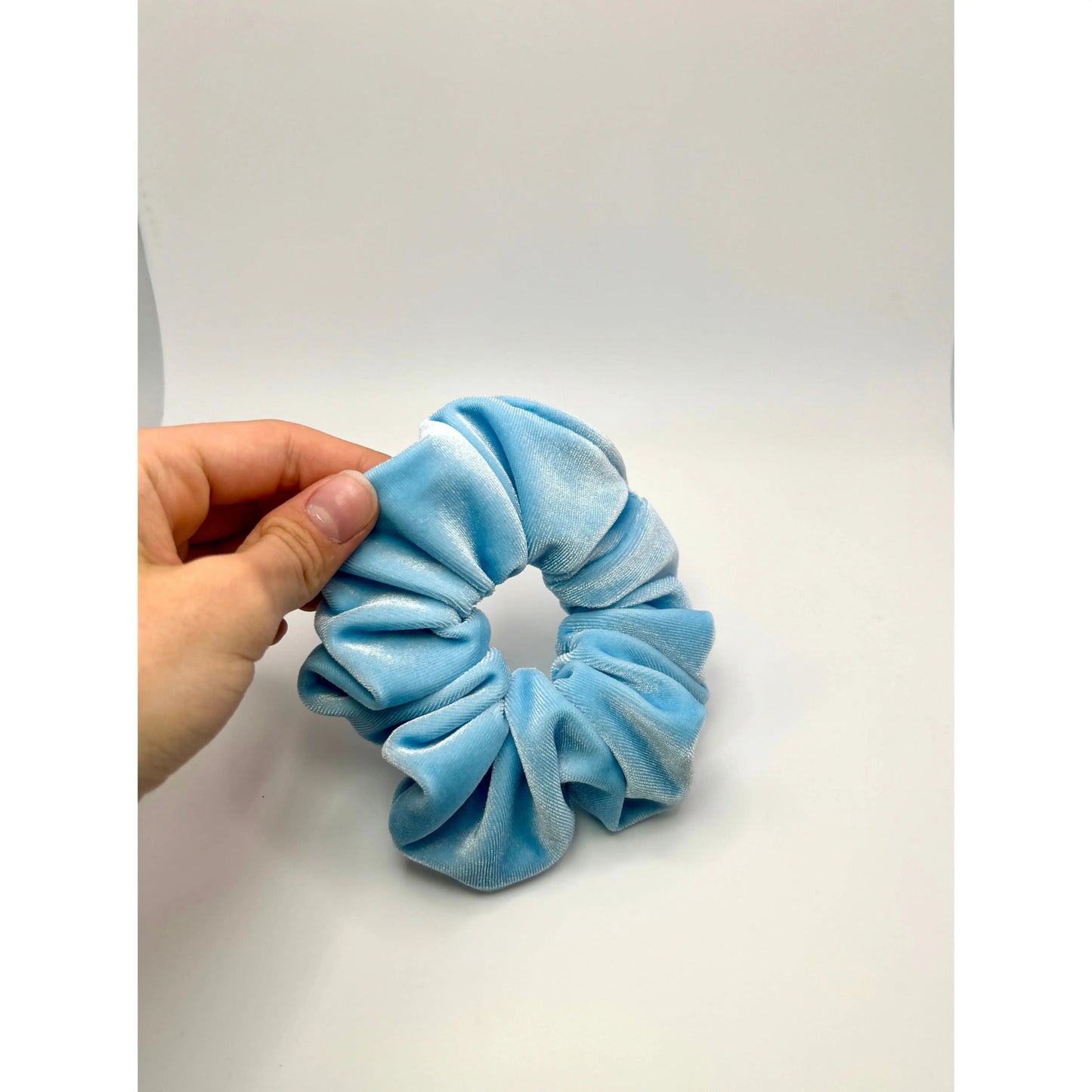 Mini Baby Blue Velvet Scrunchie Enchanted Scrunch