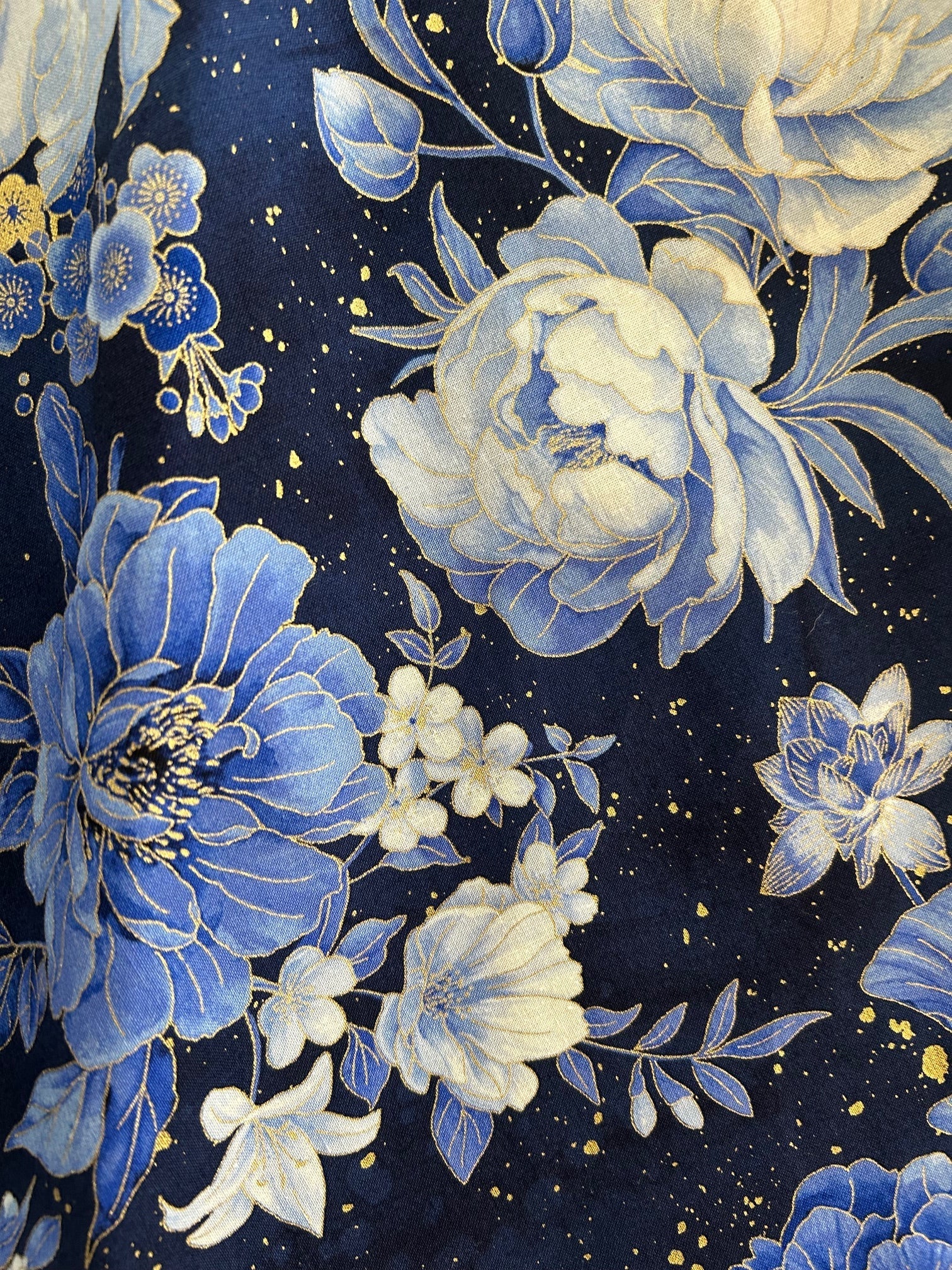 Metallic Floral Vintage Dress - Large Only Retrolicious