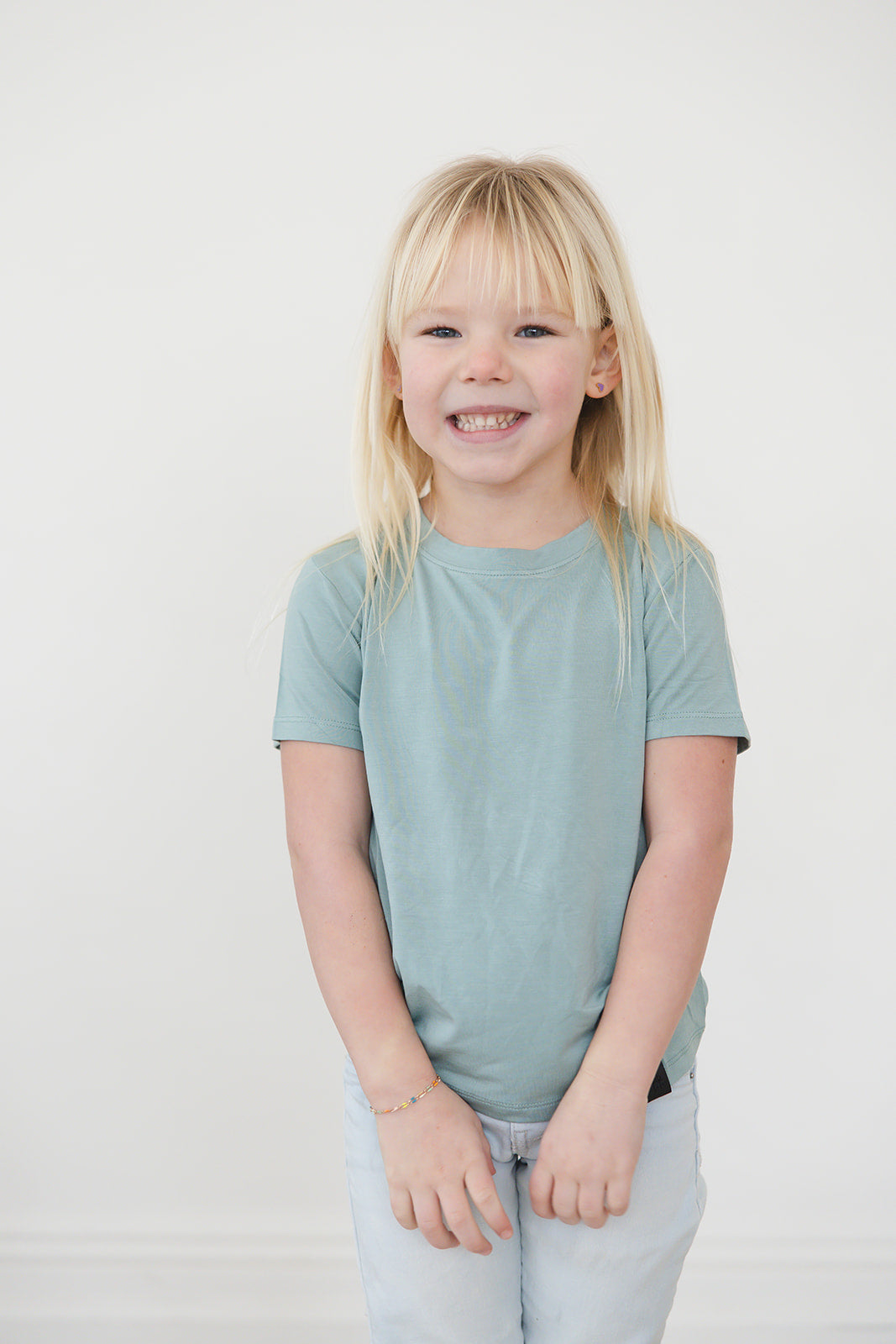 Sea Foam - Bamboo Tee Blush Lotus