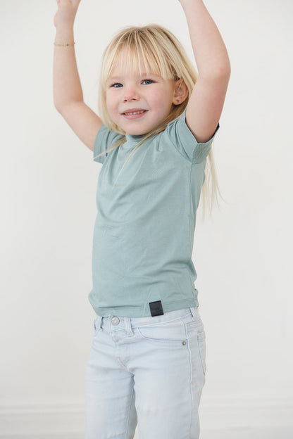 Sea Foam - Bamboo Tee Blush Lotus