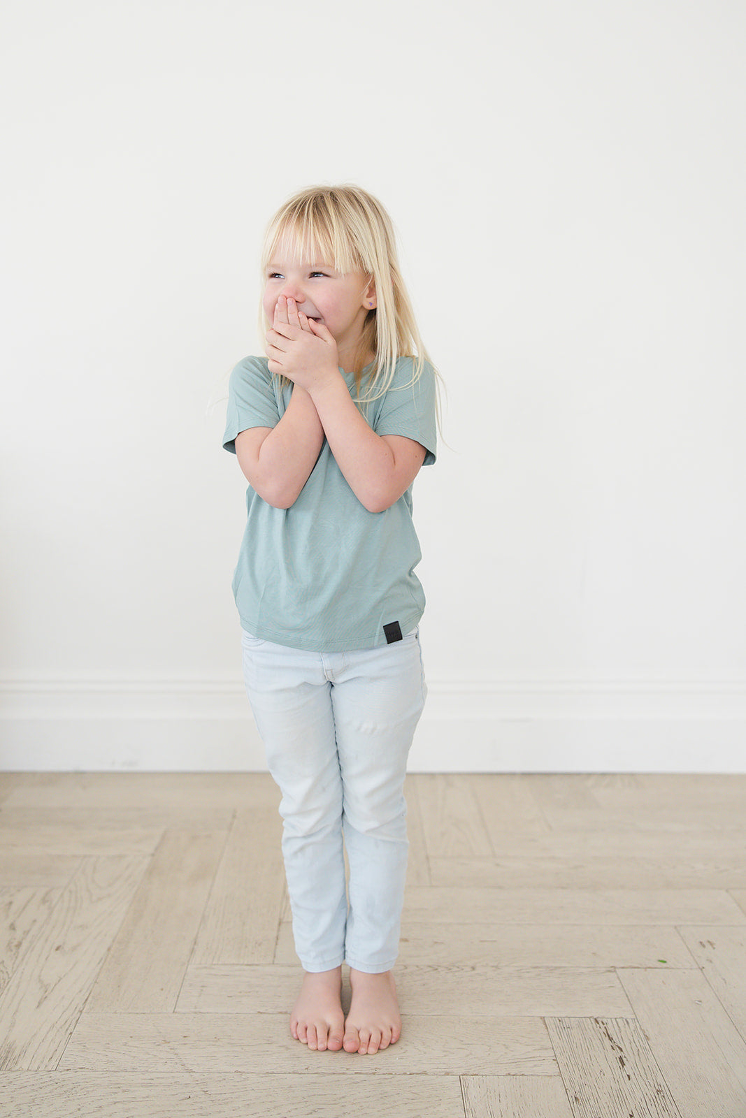 Sea Foam - Bamboo Tee Blush Lotus