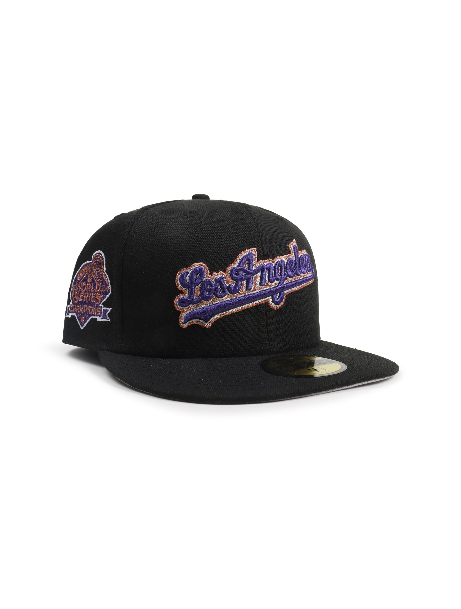 New Era 5950 World Series Champions Dodgers Hat - Black Denim Exchange