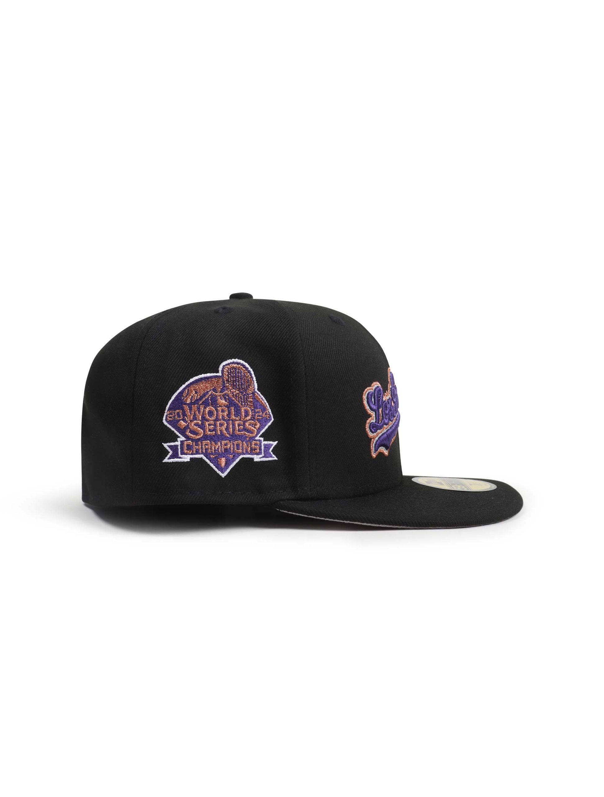 New Era 5950 World Series Champions Dodgers Hat - Black Denim Exchange