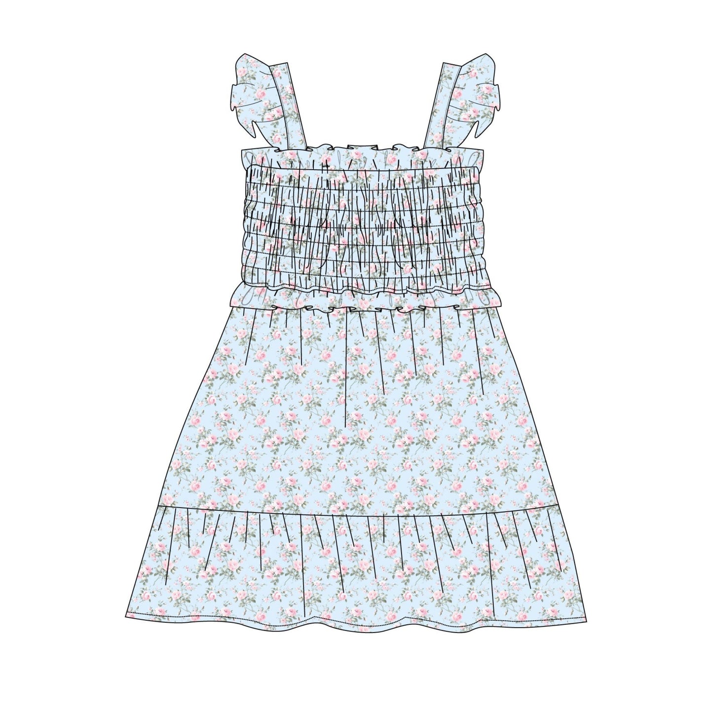 Eloise - Smocked Dress Blush Lotus