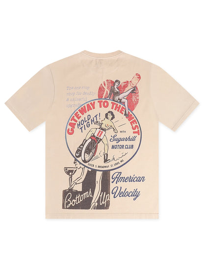 Sugarhill "Velocity" T-Shirt - Wheat Vintage Denim Exchange