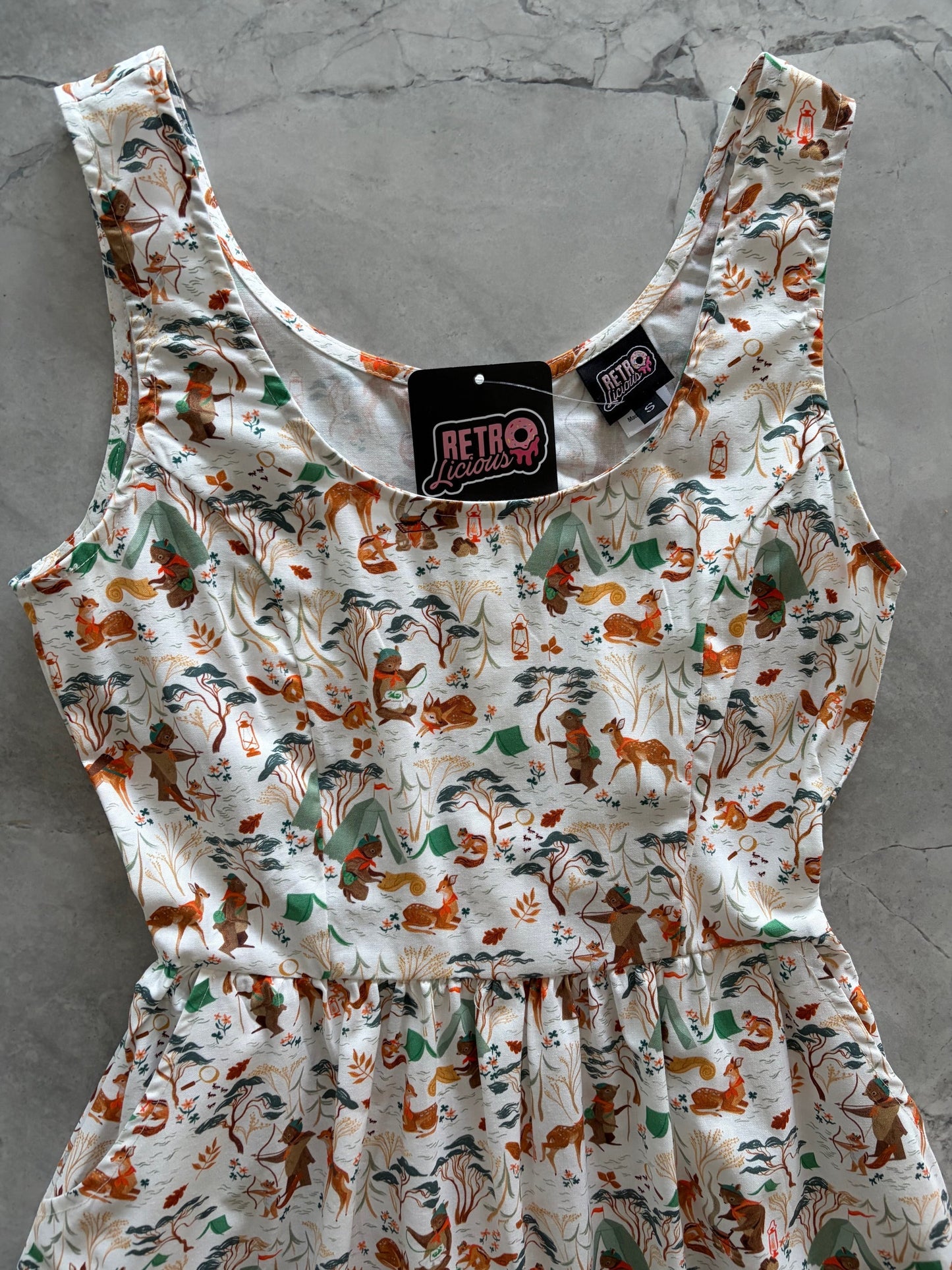 Campsite Fit & Flare Dress Retrolicious