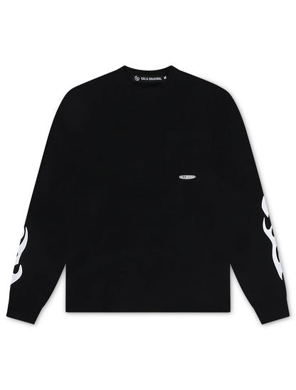 Gala Vandal Layer Long Sleeve - Black/Red Denim Exchange