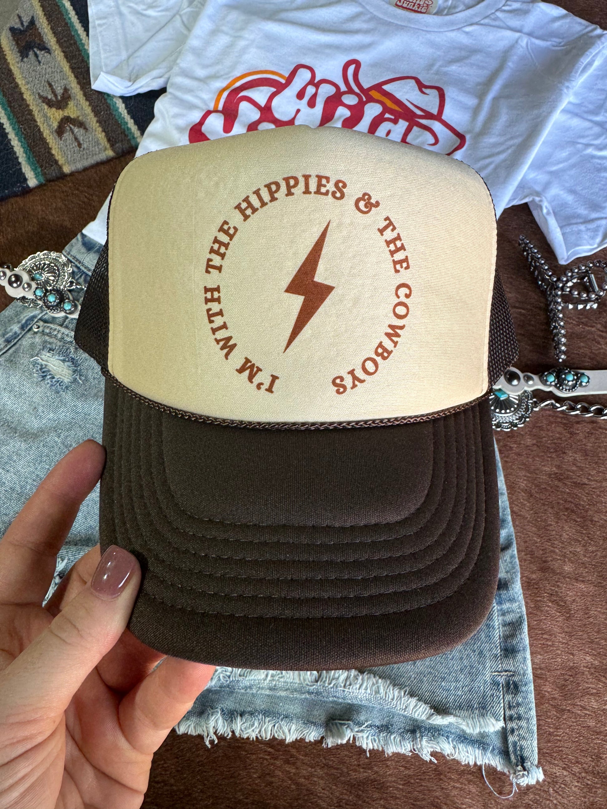 Hippies & Cowboys Trucker Hat Wild Junkie