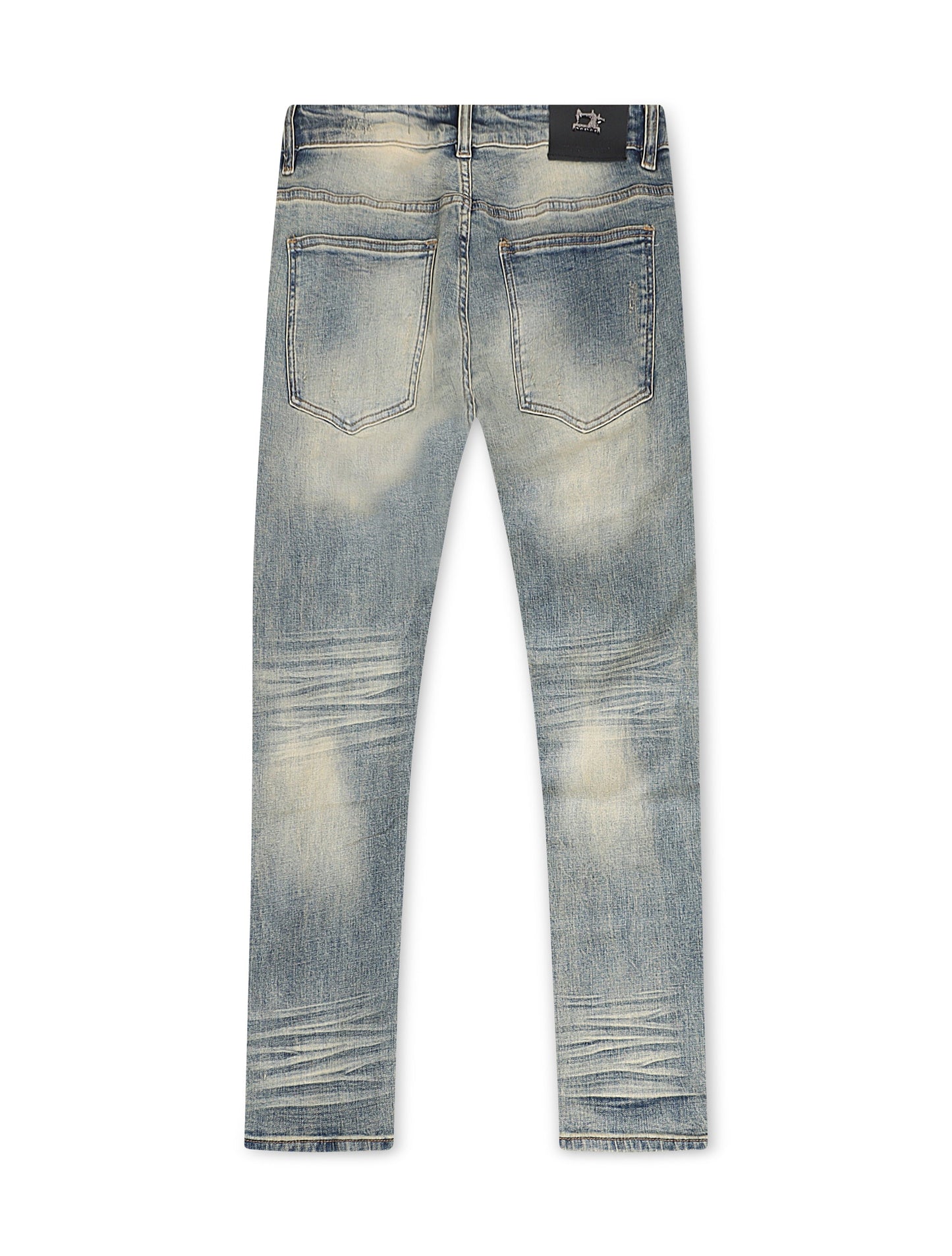 Damati  Slim Fit Stretch Jeans - Blue Vintage Wash Denim Exchange