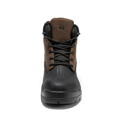 ROCKROOSTER Marfa Brown 6 Inch Waterproof Composite Toe Leather Work Boots CP210 Rock Rooster Footwear Inc