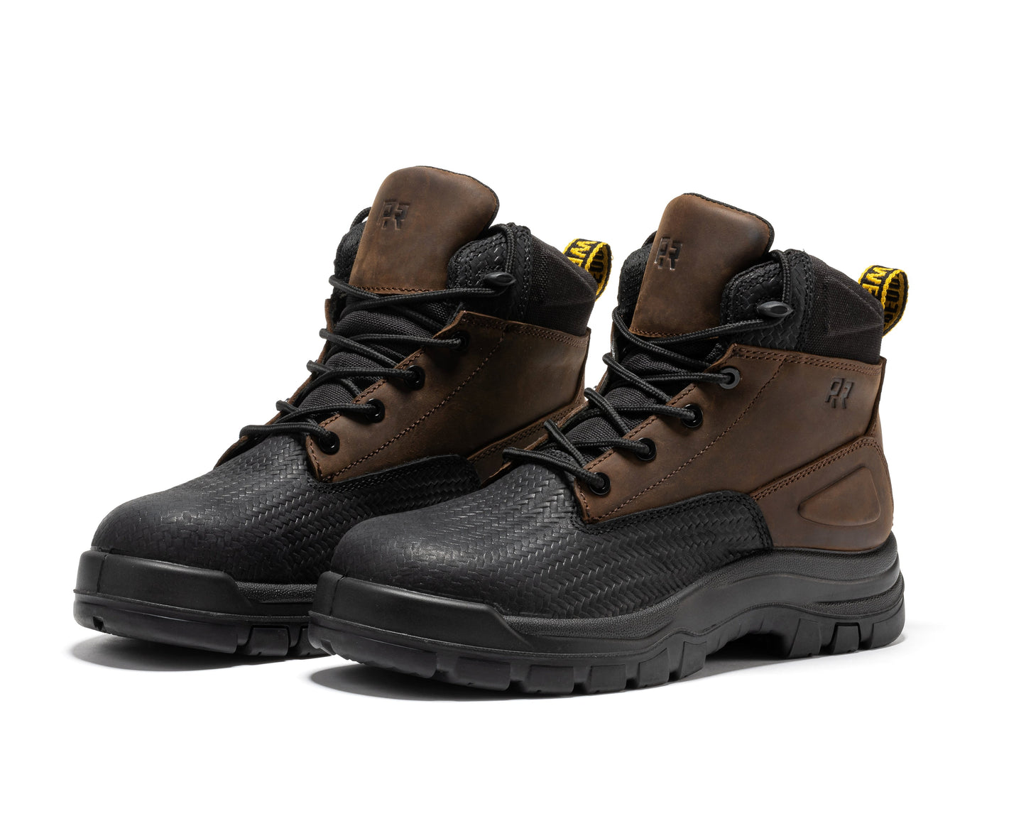 ROCKROOSTER Marfa Brown 6 Inch Waterproof Composite Toe Leather Work Boots CP210 Rock Rooster Footwear Inc