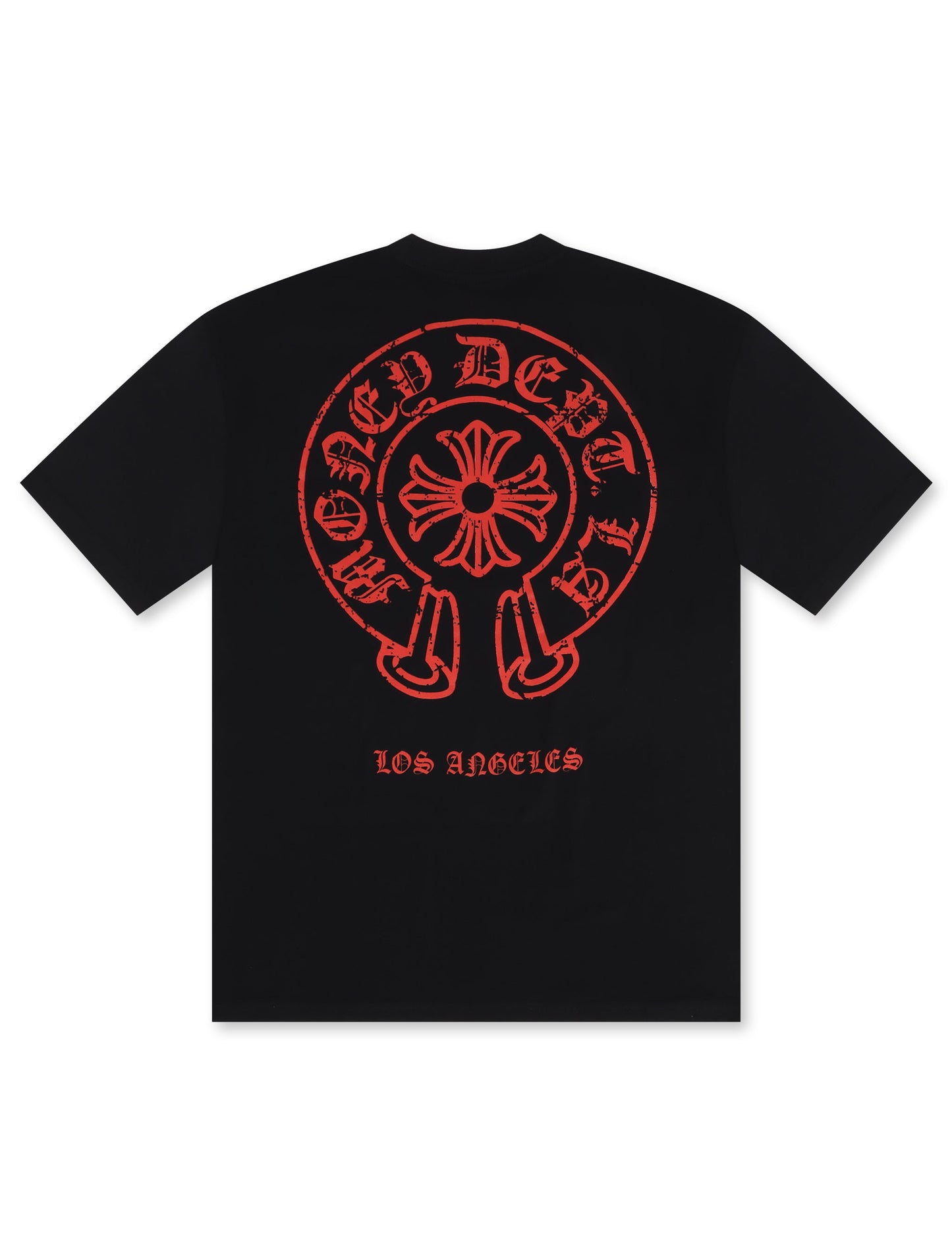 Money Dept. Vintage Old English Tee - Black/Red Denim Exchange