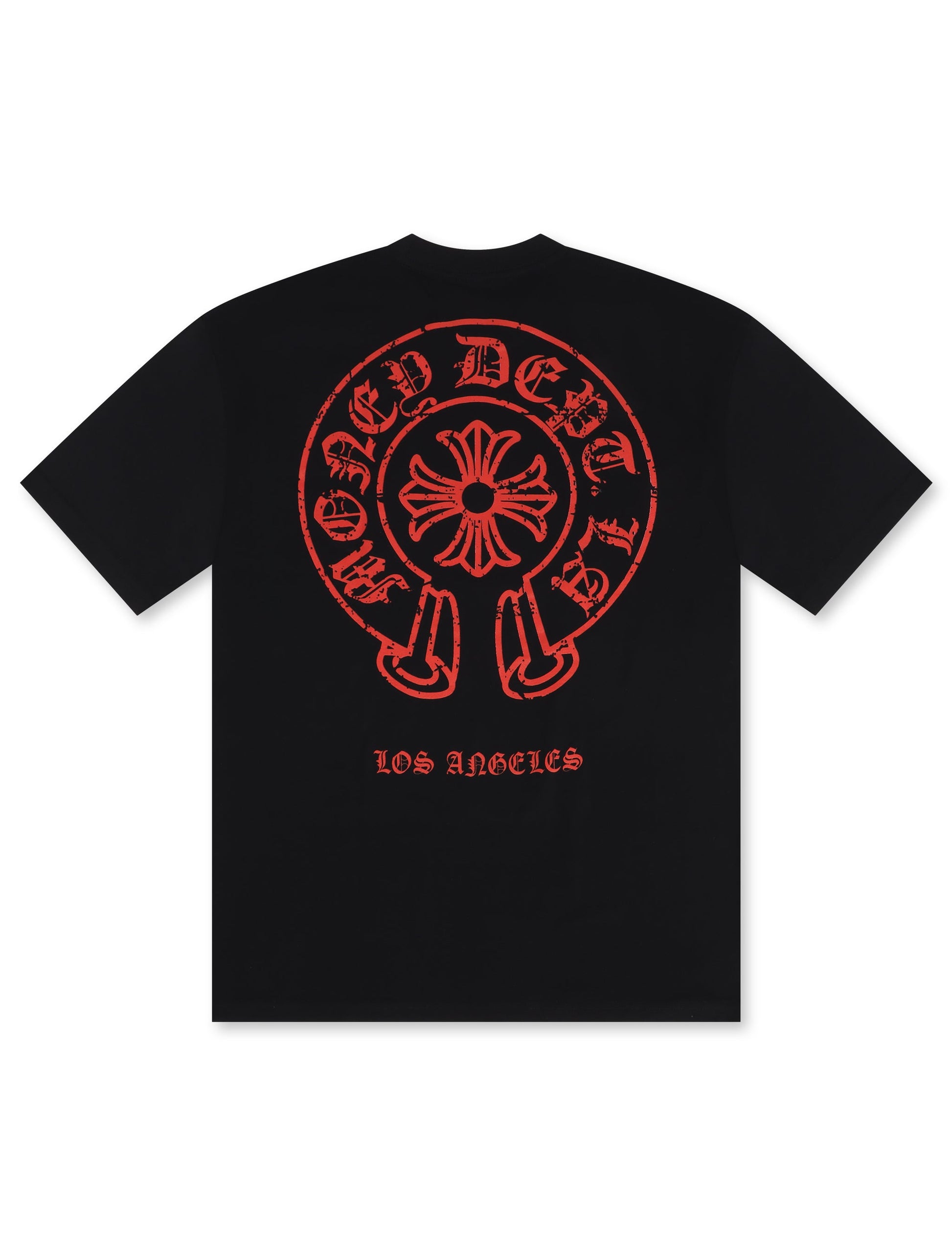 Money Dept. Vintage Old English Tee - Black/Red Denim Exchange