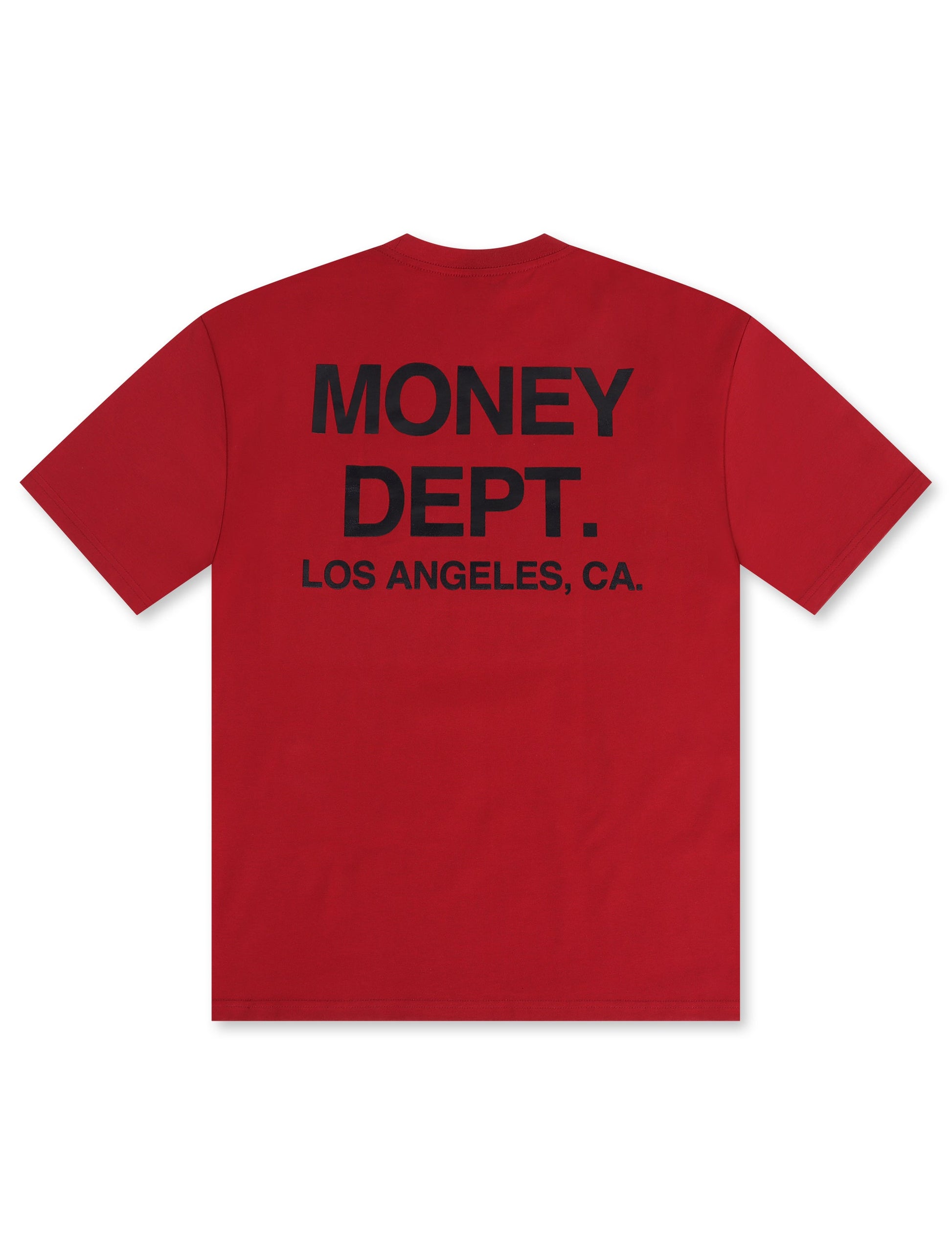 Money Dept. Los Angeles Heavyweight Tee - Burgundy/Black Denim Exchange
