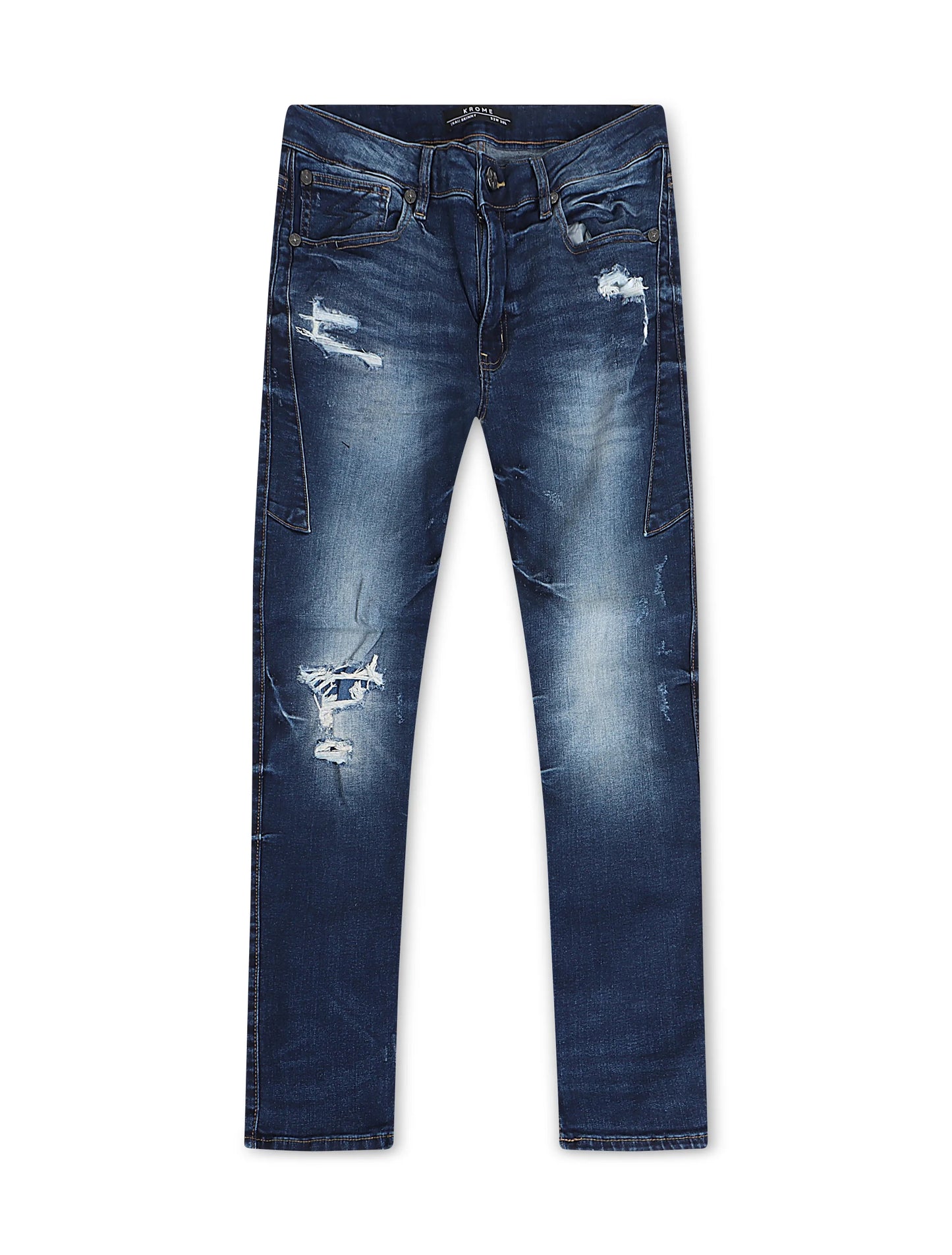 Krome Men's Slim Fit Denim Pants - Admiral Blue Denim Exchange