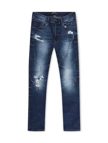 Krome Men's Slim Fit Denim Pants - Admiral Blue Denim Exchange