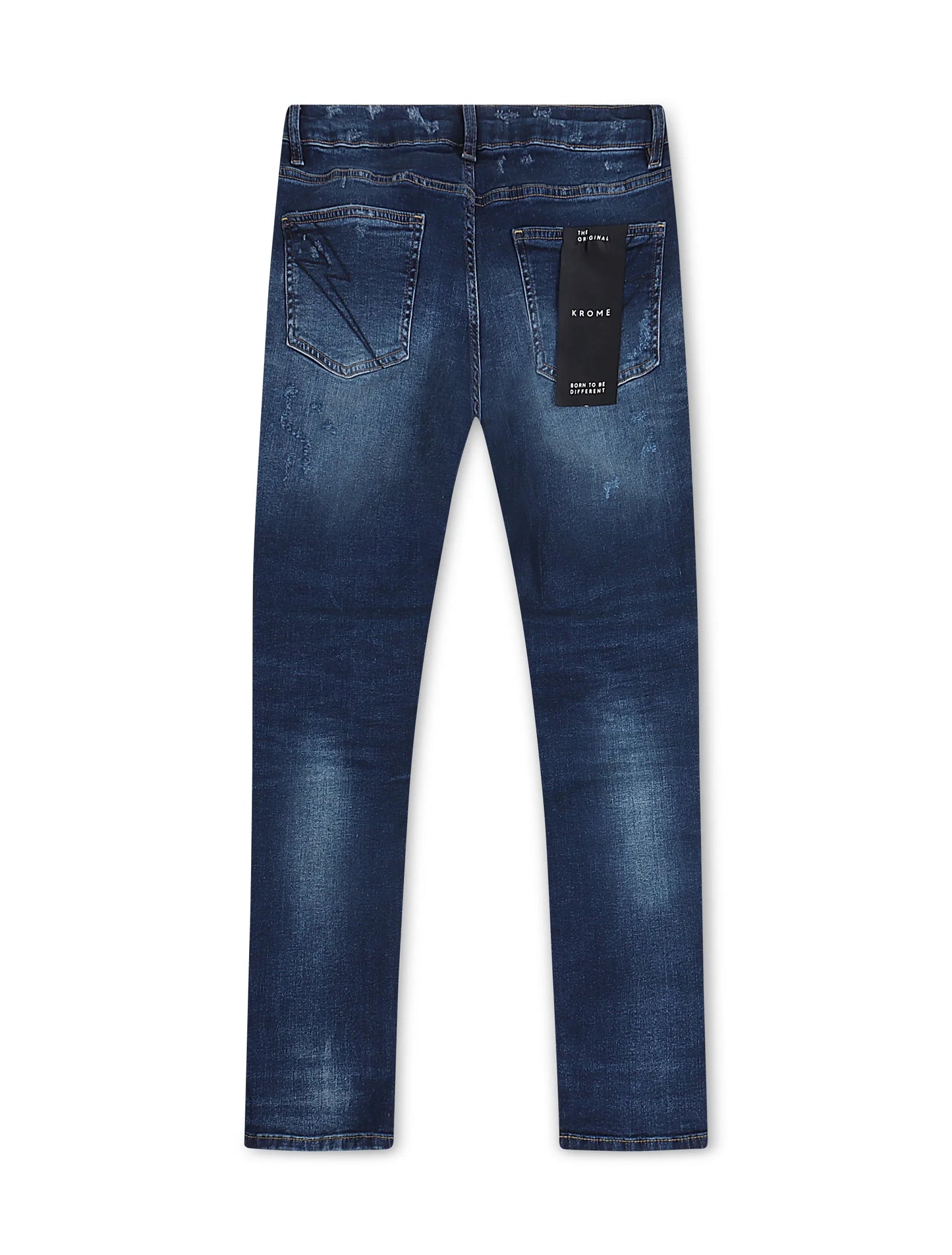 Krome Men's Slim Fit Denim Pants - Admiral Blue Denim Exchange