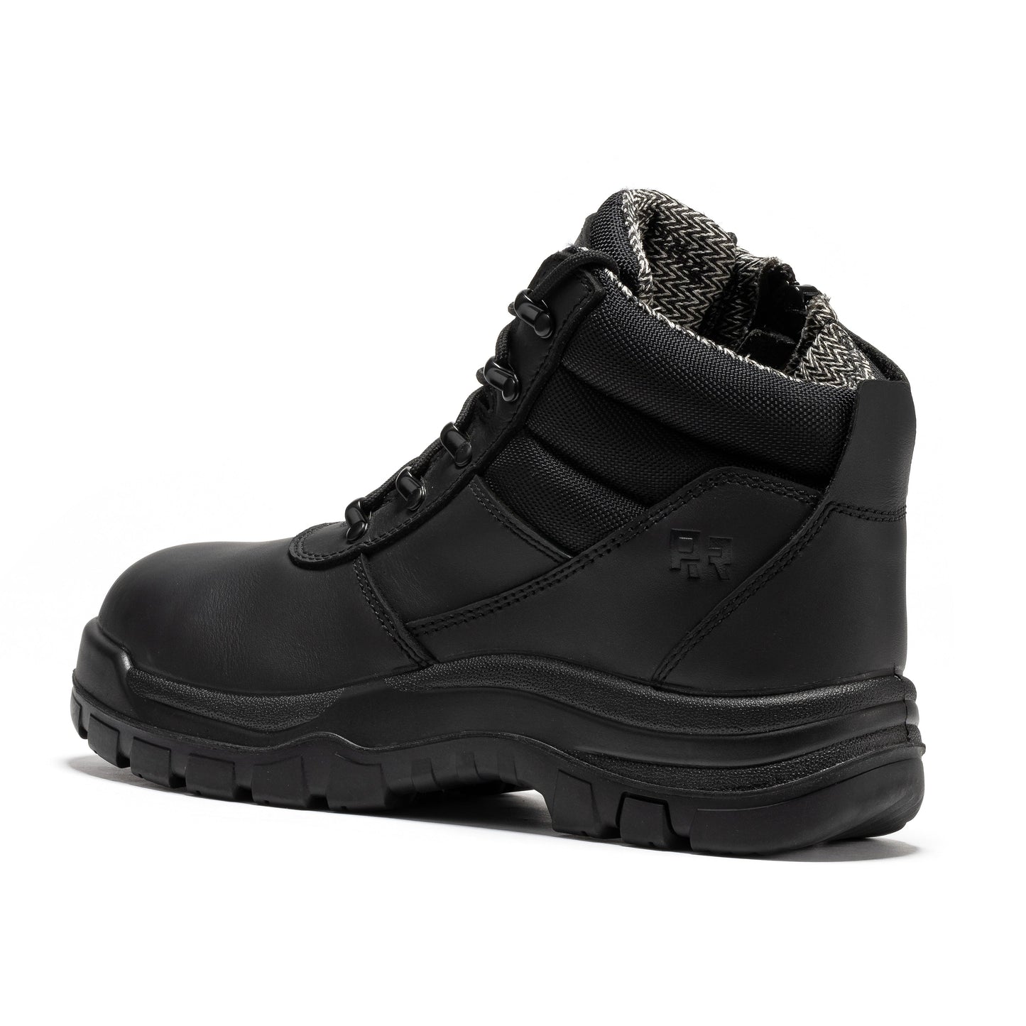 ROCKROOSTER Avalon Black 6 Inch Zip-sided Composite toe Leather Work Boots CP213BK Rock Rooster Footwear Inc