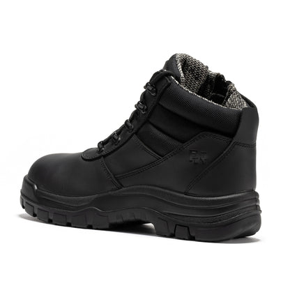 ROCKROOSTER Avalon Black 6 Inch Zip-sided Composite toe Leather Work Boots CP213BK Rock Rooster Footwear Inc