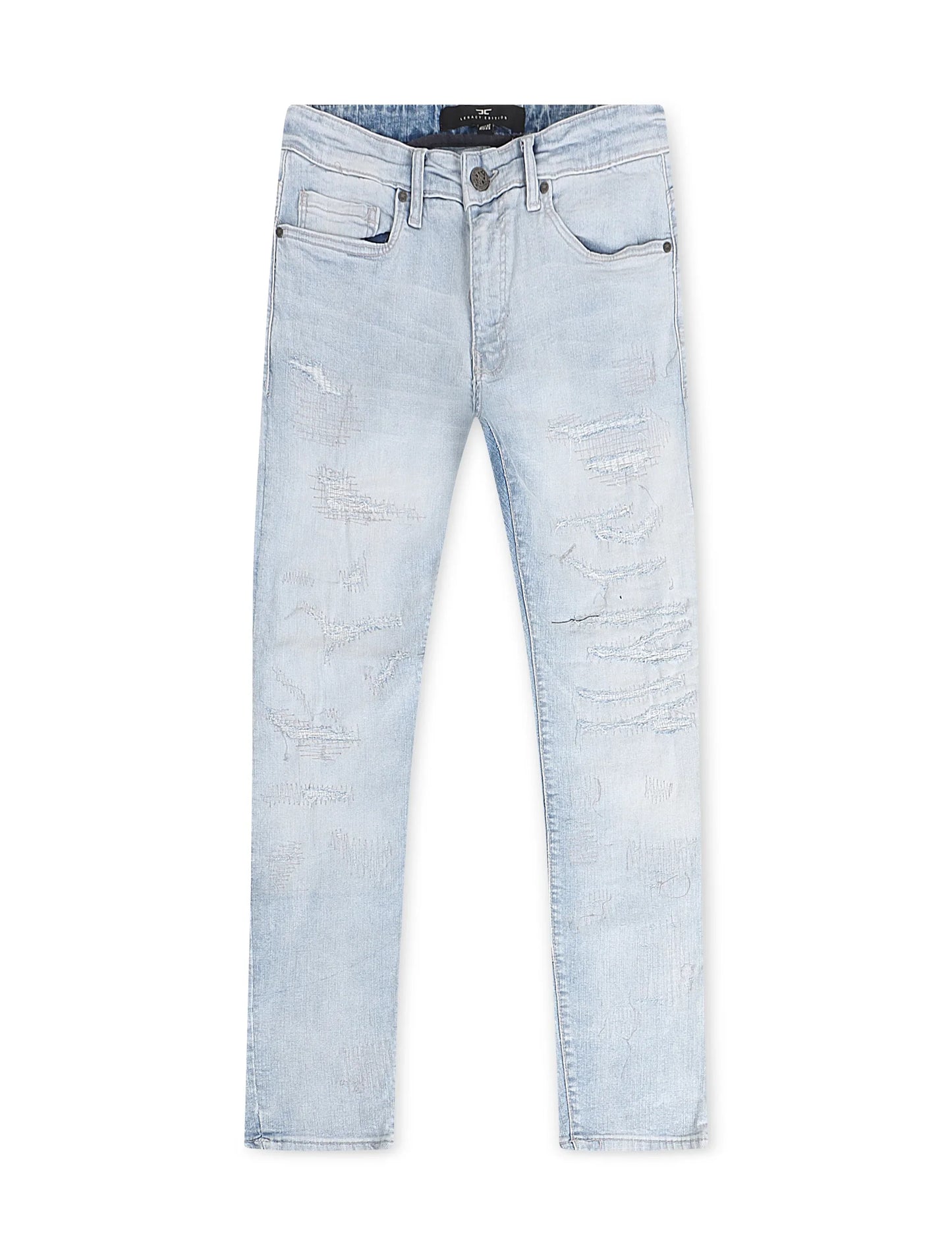 Jordan Craig  Rip and Repair Ross Fit Jeans - Ice Blue Denim Exchange