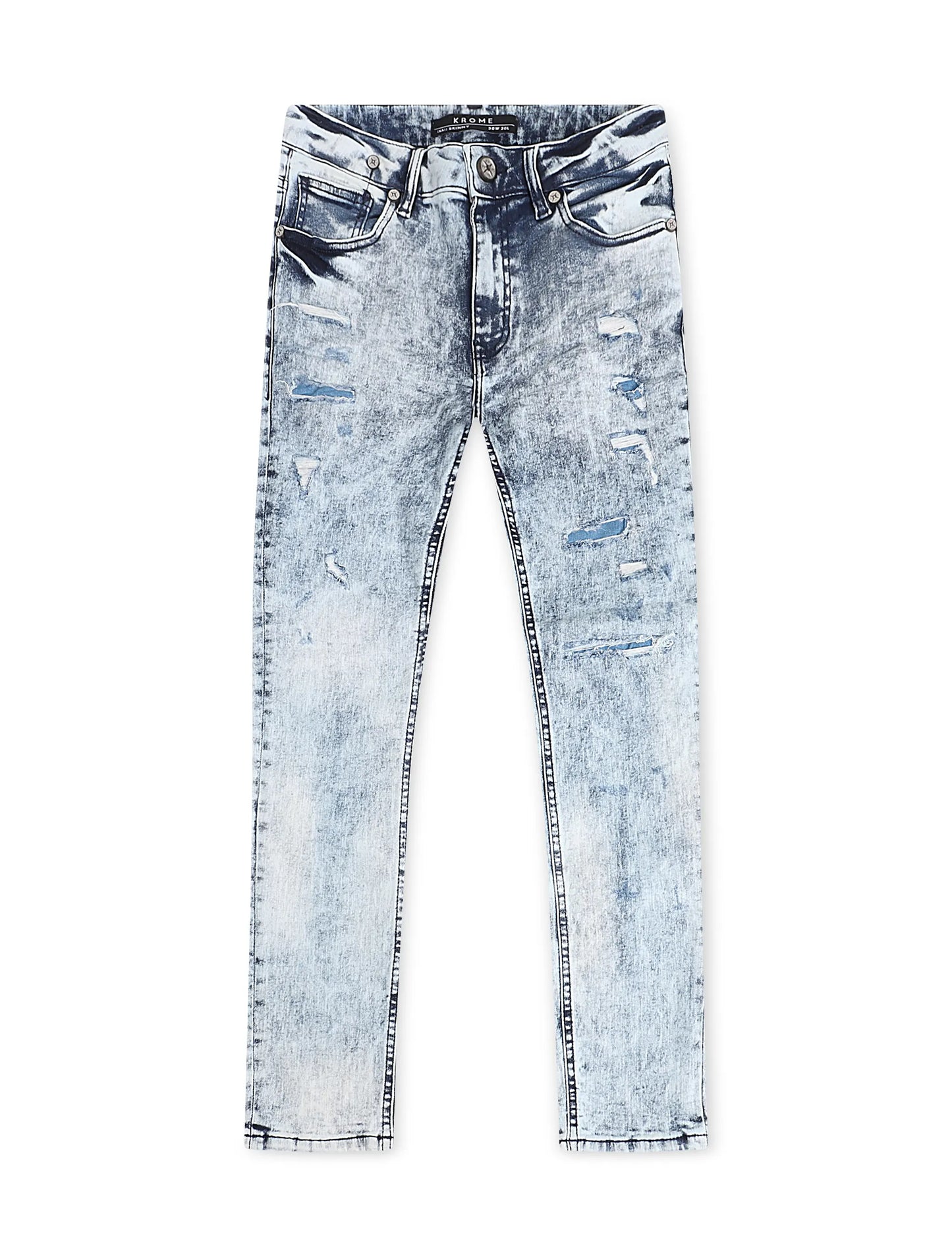 Krome Men's Slim Fit Denim Pants - Marble Denim Exchange
