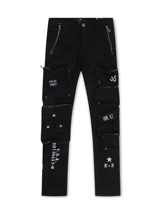 Jordan Craig Field Tech Slim Fit Cargo Pants - Black Denim Exchange