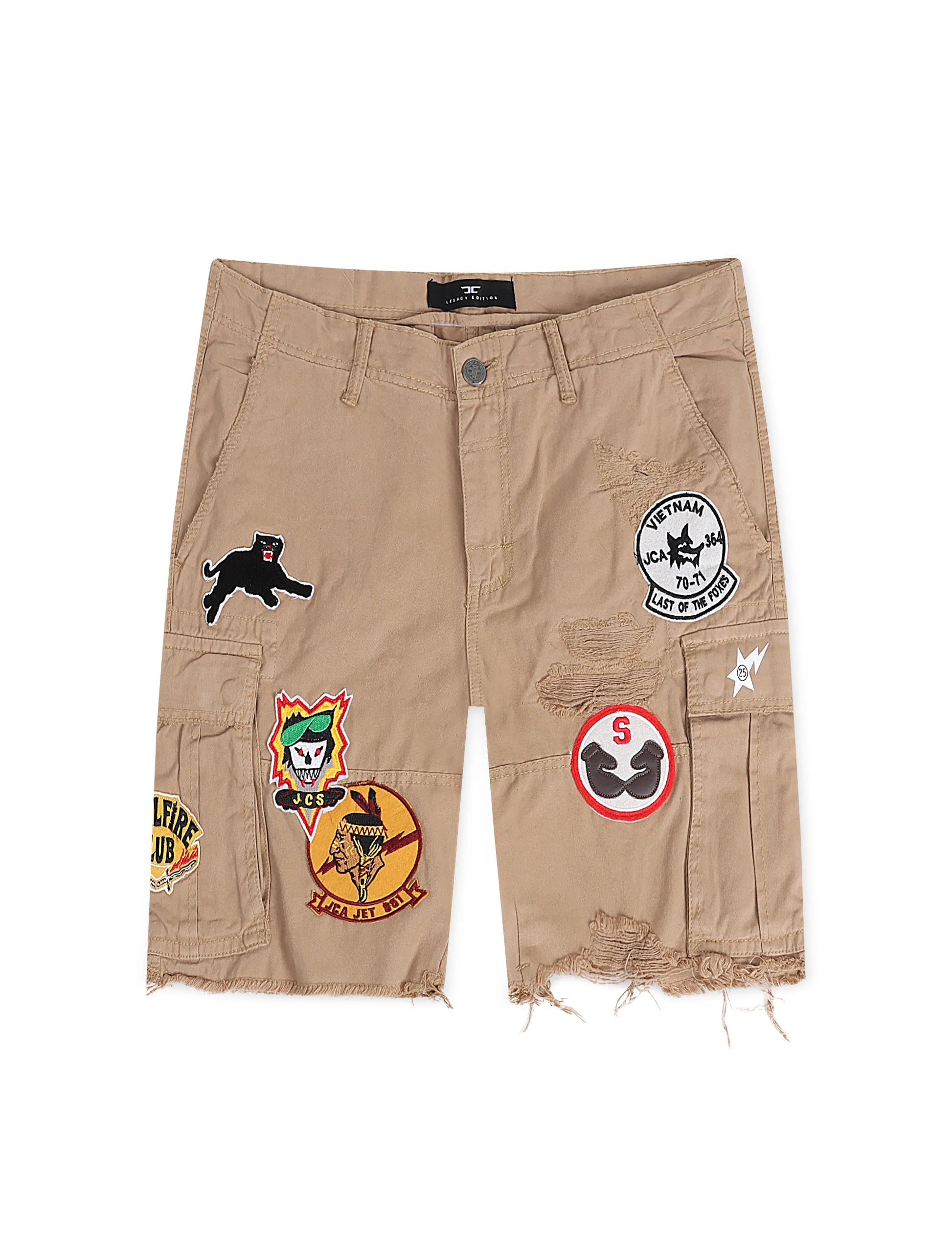 Jordan Craig War Angel Cargo Shorts - Khaki Denim Exchange