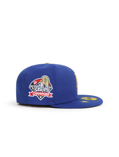 New Era 5950 Gold Collection World Series Hat - Royal Blue/ Gold Denim Exchange