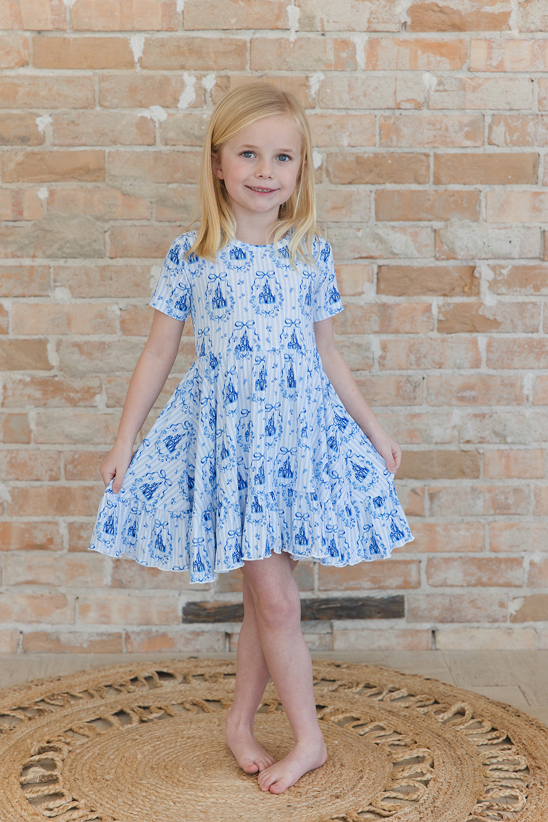 Ever After (ribbed) - Ruffle Dress Blush Lotus