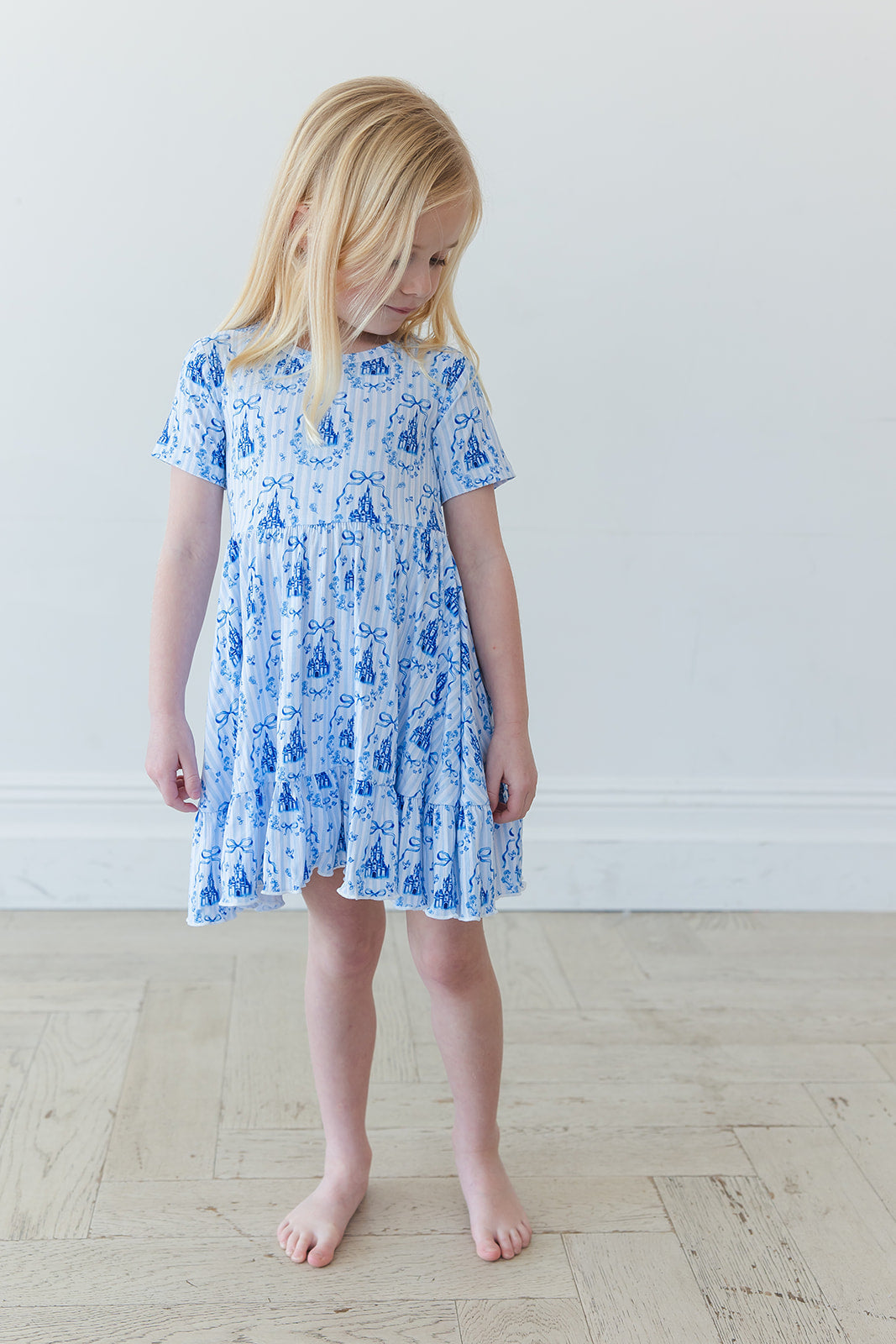 Ever After (ribbed) - Ruffle Dress Blush Lotus