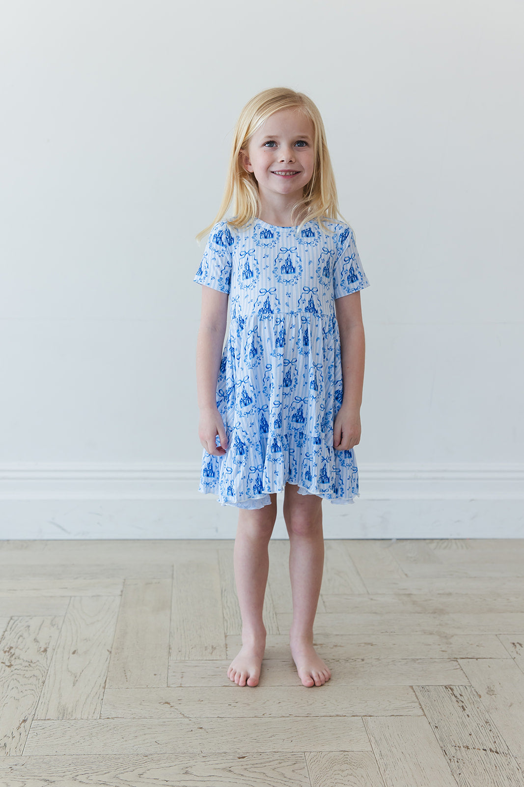 Ever After (ribbed) - Ruffle Dress Blush Lotus