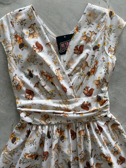 Woodland Animals Greta Dress Retrolicious