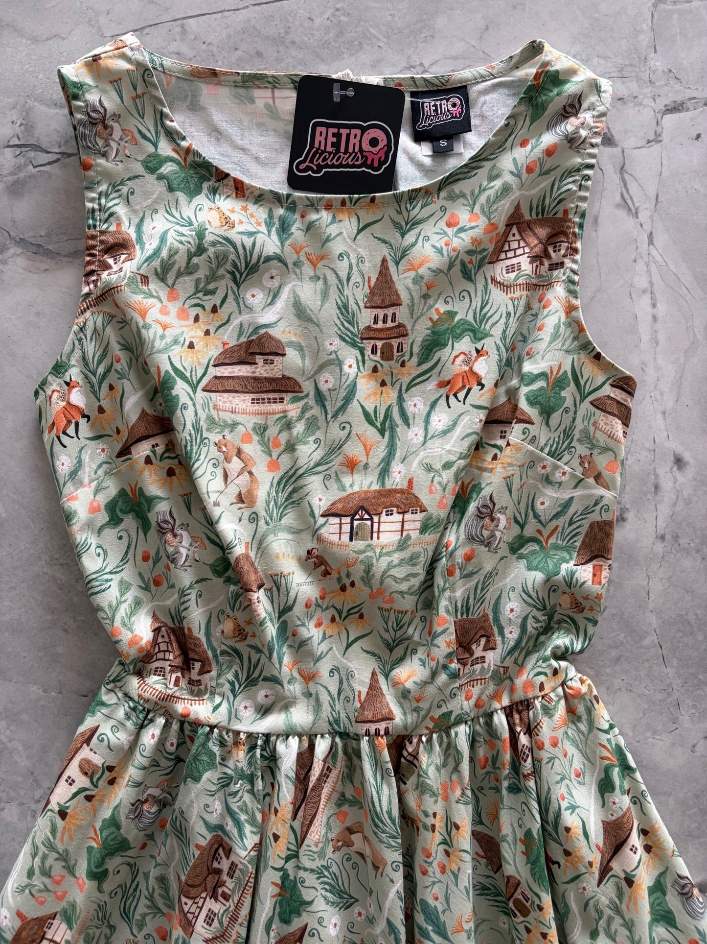 Cottage Tales Midi Dress Retrolicious